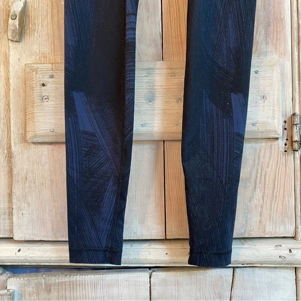 Lululemon Wunder Under Pant III Full-On Luon Wind Chill Deep Navy Black Size 4 - Picture 3 of 7